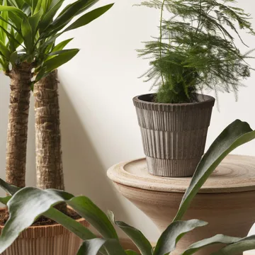 Atlas raw Topf mit Untersetzer - Grey, Ø18 cm - Bergs Potter