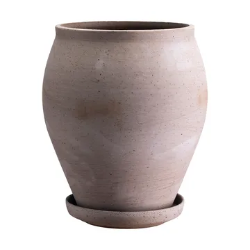 Delphi Topf mit Untersetzer 2-teilig - Grey, Ø22 cm, hoch - Bergs Potter
