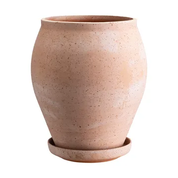 Delphi Topf mit Untersetzer 2-teilig - Rosa, Ø22 cm, hoch - Bergs Potter