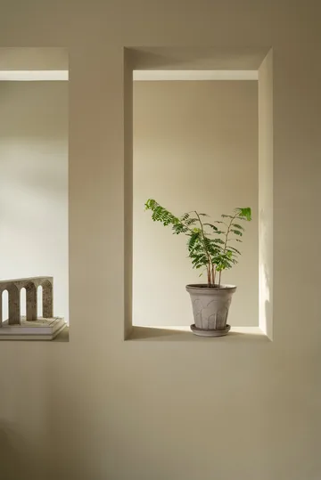 Fleur Übertopf mit Untersetzer 2-teilig - Grey, Ø21 cm - Bergs Potter