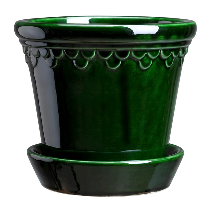 Københavner Blumentopf glasiert Ø10cm - Grün - Bergs Potter