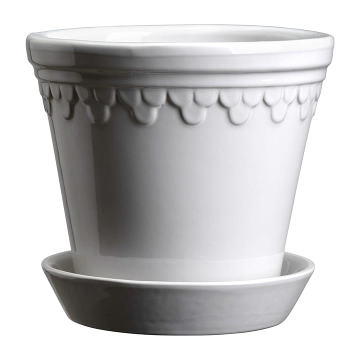 Københavner Blumentopf glasiert Ø12cm - Mineral White - Bergs Potter