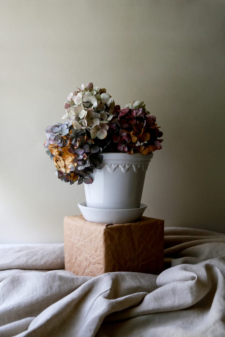Københavner Blumentopf glasiert Ø14cm, Mineral White Bergs Potter