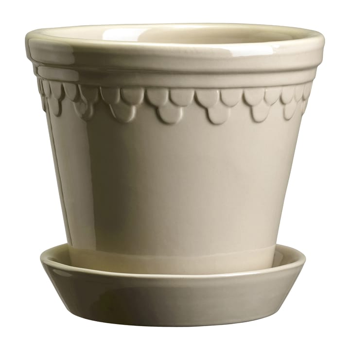Københavner Blumentopf glasiert Ø14cm - Sand Stone - Bergs Potter
