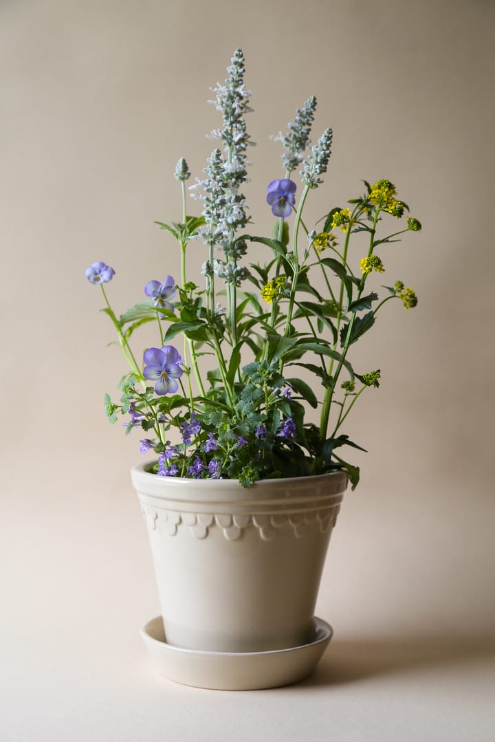 Københavner Blumentopf glasiert Ø14cm, Sand Stone Bergs Potter
