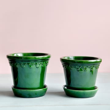 Københavner Blumentopf glasiert Ø16 cm - Grün - Bergs Potter