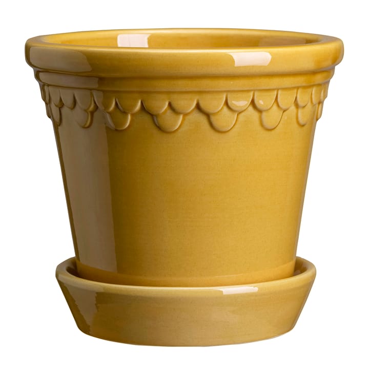 Københavner Blumentopf glasiert Ø25cm - Gelb - Bergs Potter