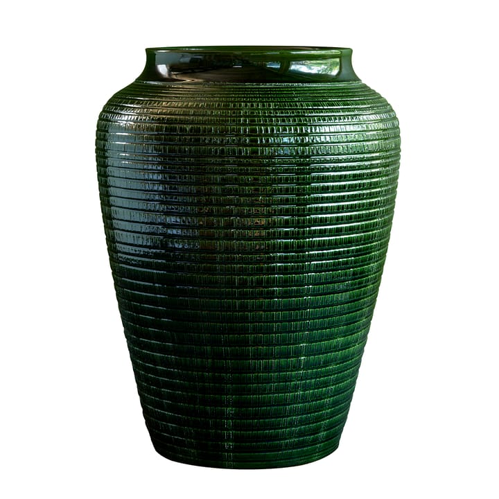 Willow Vase glasiert 35cm, Green emerald Bergs Potter