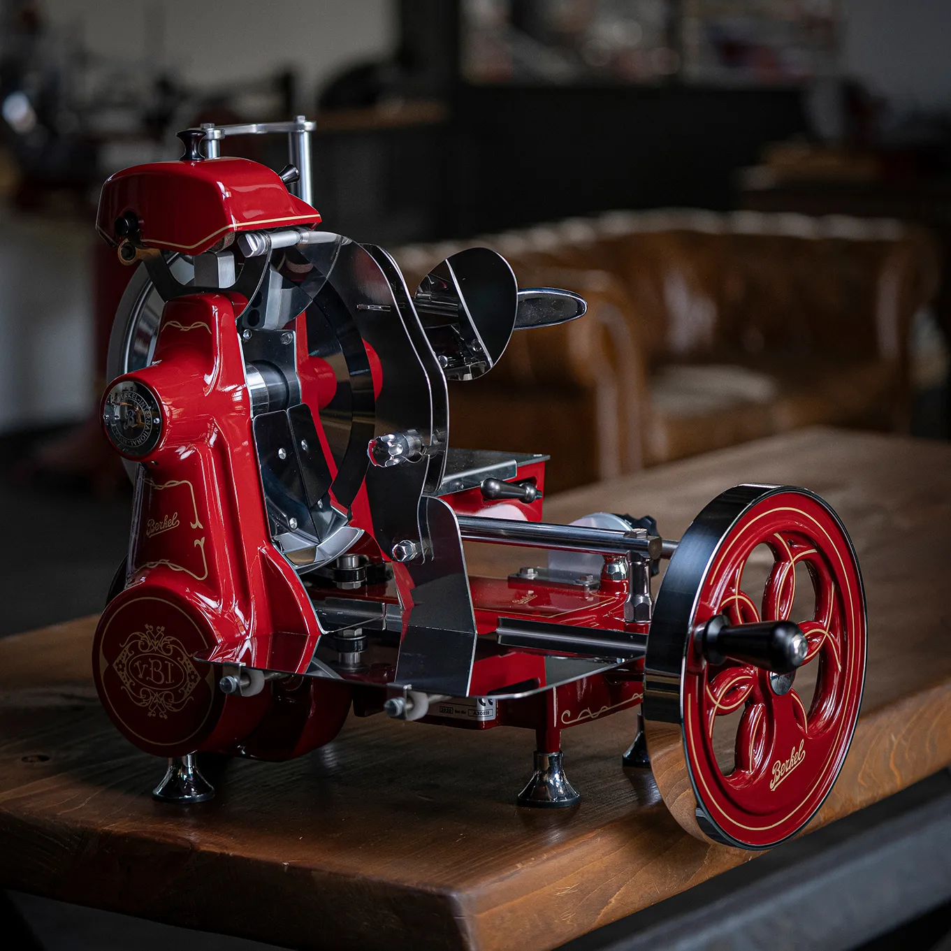 B2 Flywheel slicer manuelle Schneidemaschine , Red Berkel