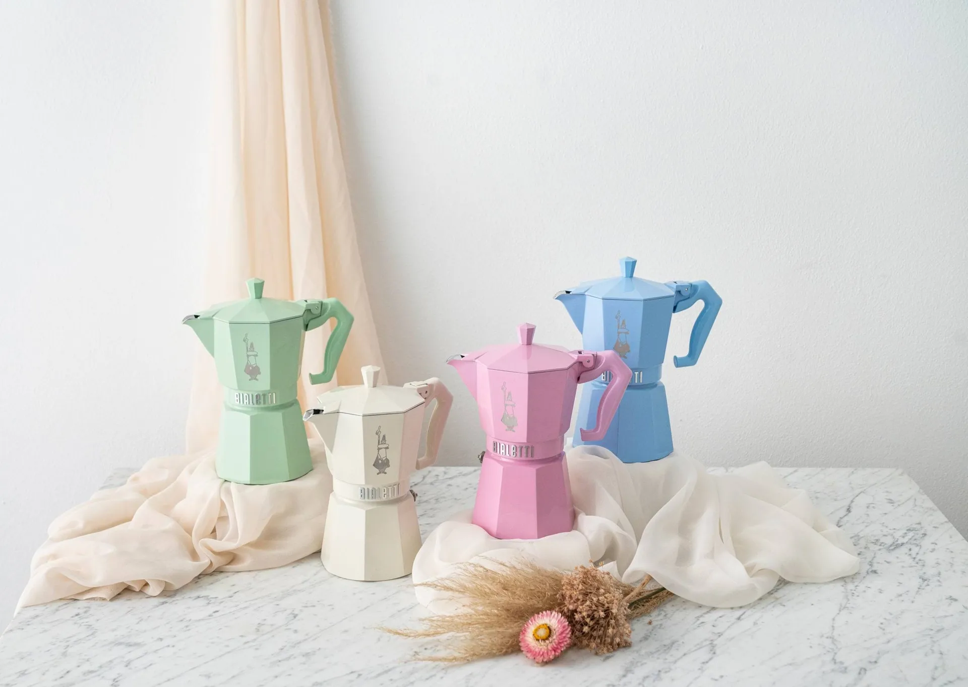 Bialetti exklusive Mokkakanne, Hellblau, 3-Tassen Bialetti