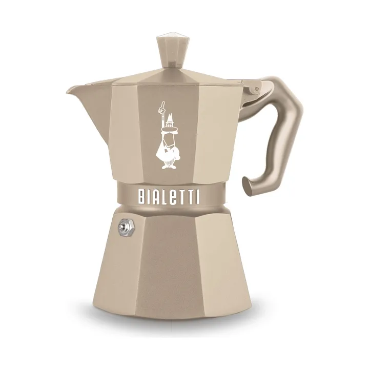 Bialetti exklusive Mokkakanne Induktion - Beige, 3-telig - Bialetti