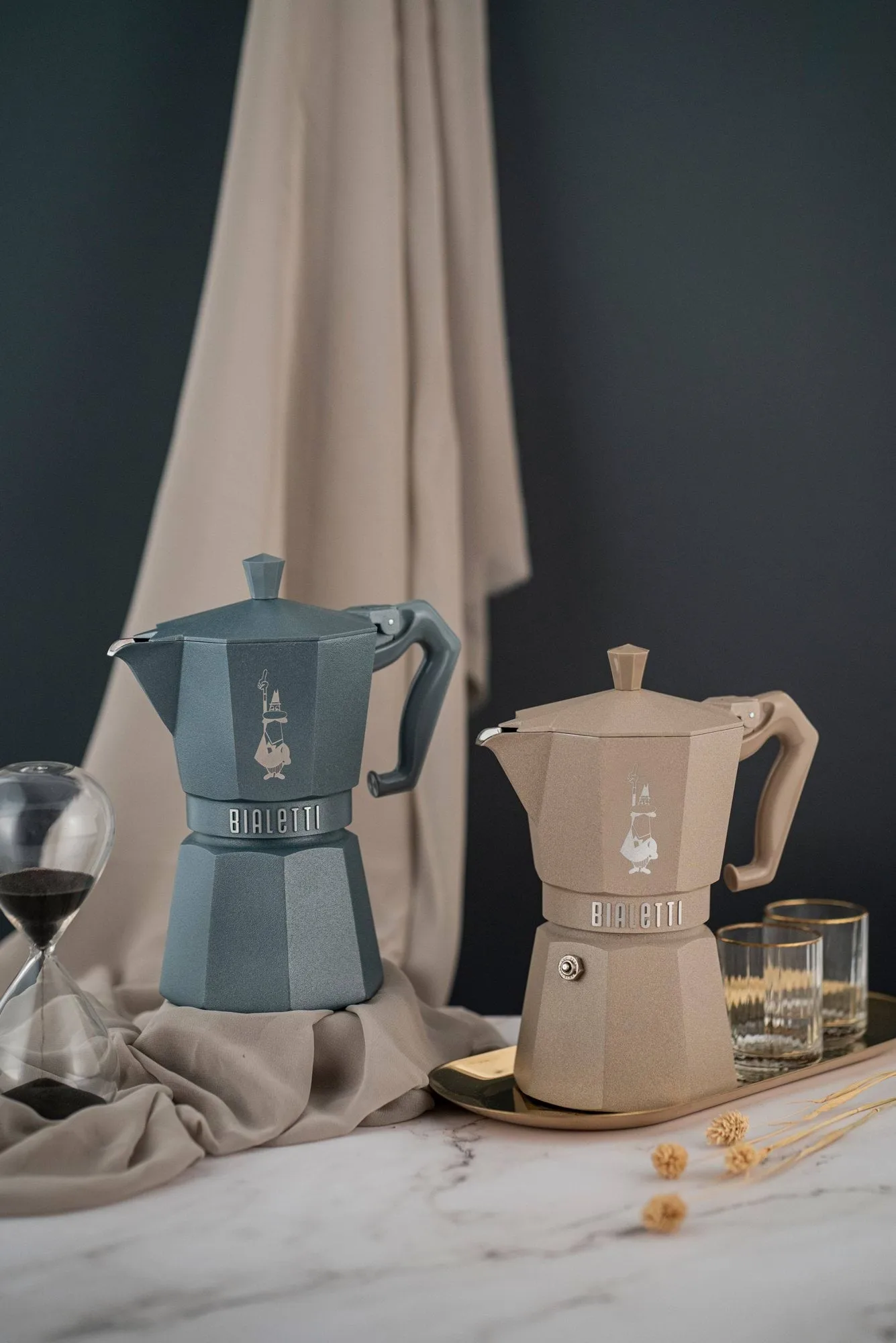Bialetti exklusive Mokkakanne Induktion, Beige, 6 Tassen Bialetti