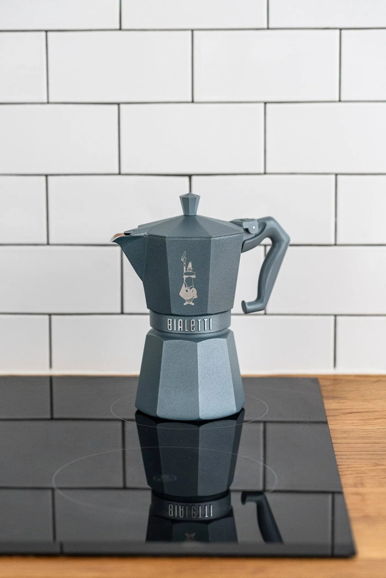 Bialetti exklusive Mokkakanne Induktion, Grau, 6-telig Bialetti