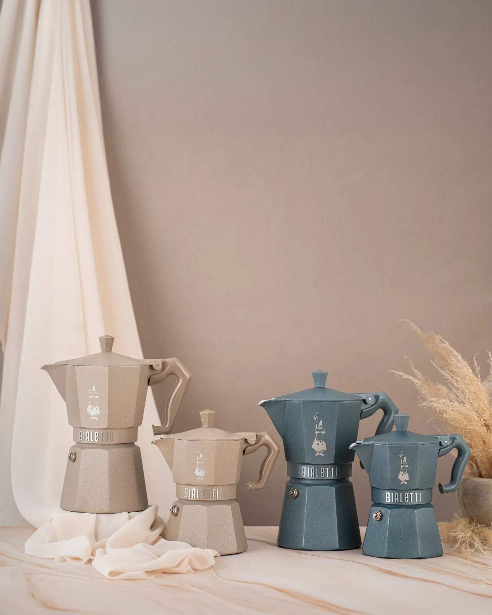 Bialetti exklusive Mokkakanne Induktion, Grau, 6-telig Bialetti