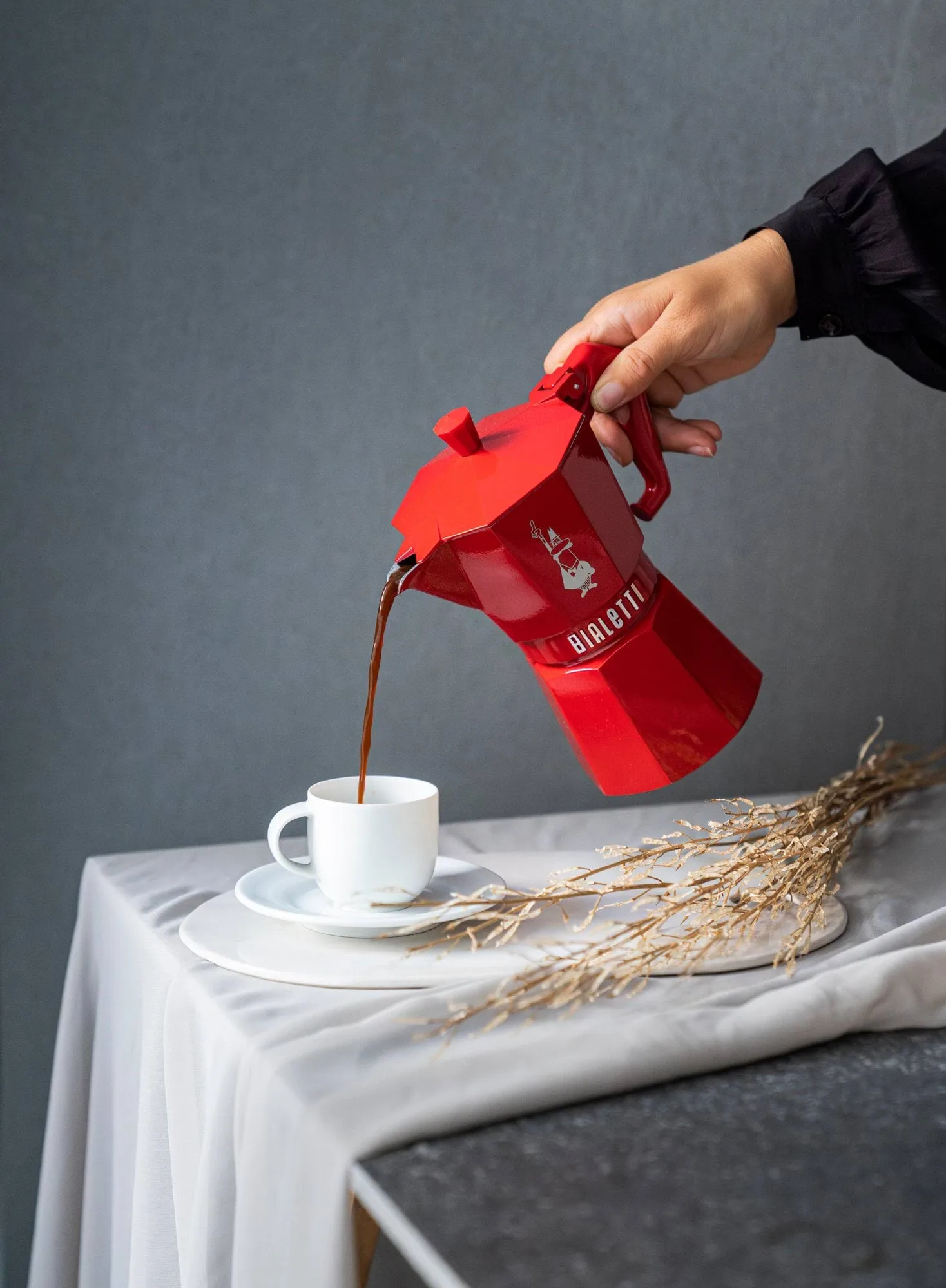 Bialetti exklusive Mokkakanne, Rot, 6-telig Bialetti
