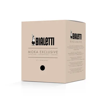 Bialetti exklusive Mokkakanne - Schwarz, 3-Tassen - Bialetti