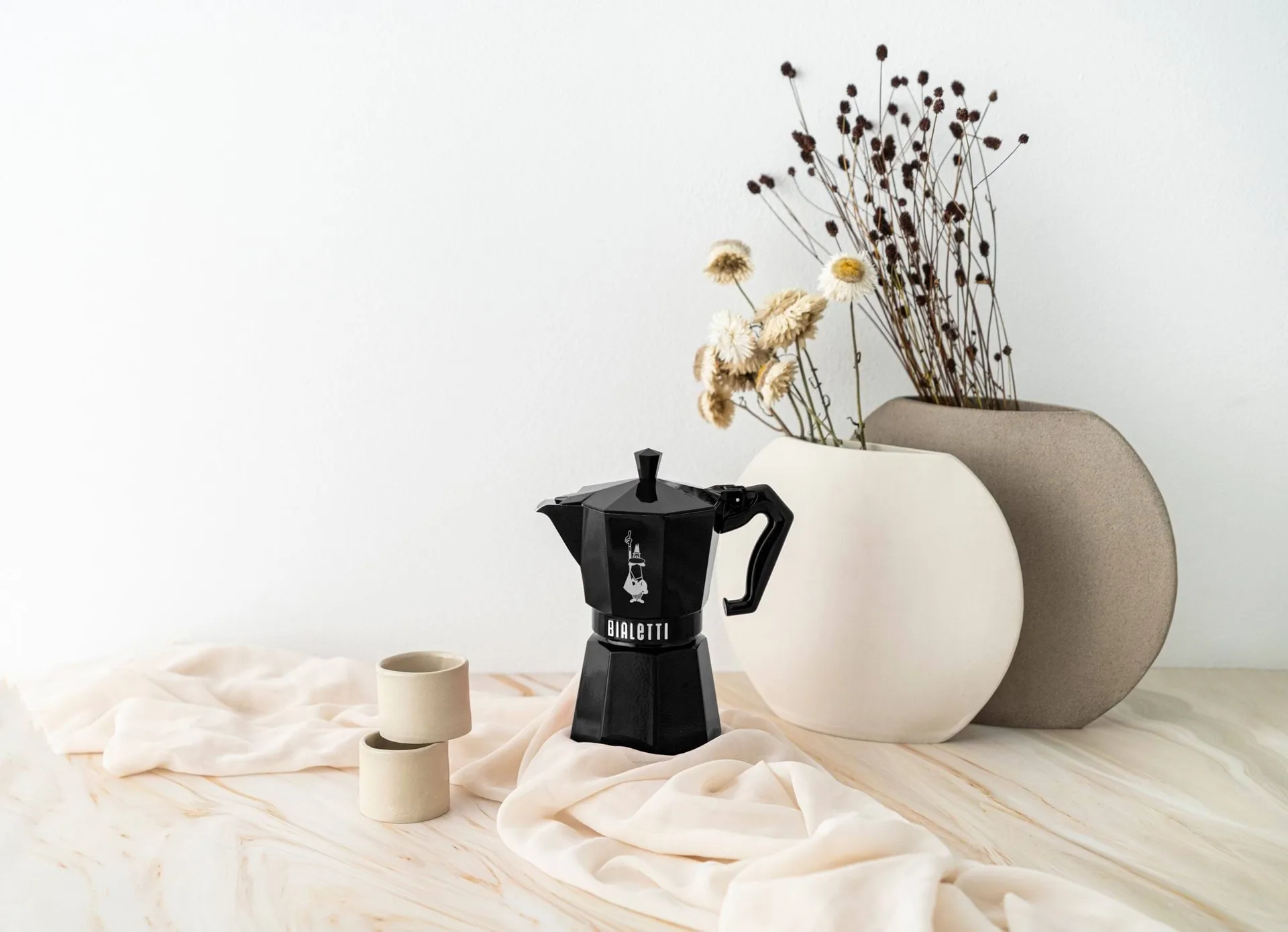 Bialetti exklusive Mokkakanne, Schwarz, 6-telig Bialetti