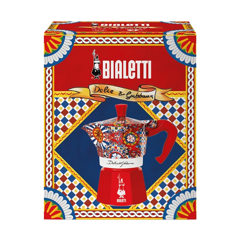 Bialetti x Dolce & Gabbana Espressokocher, Sicilian cart, 3 Tassen Bialetti