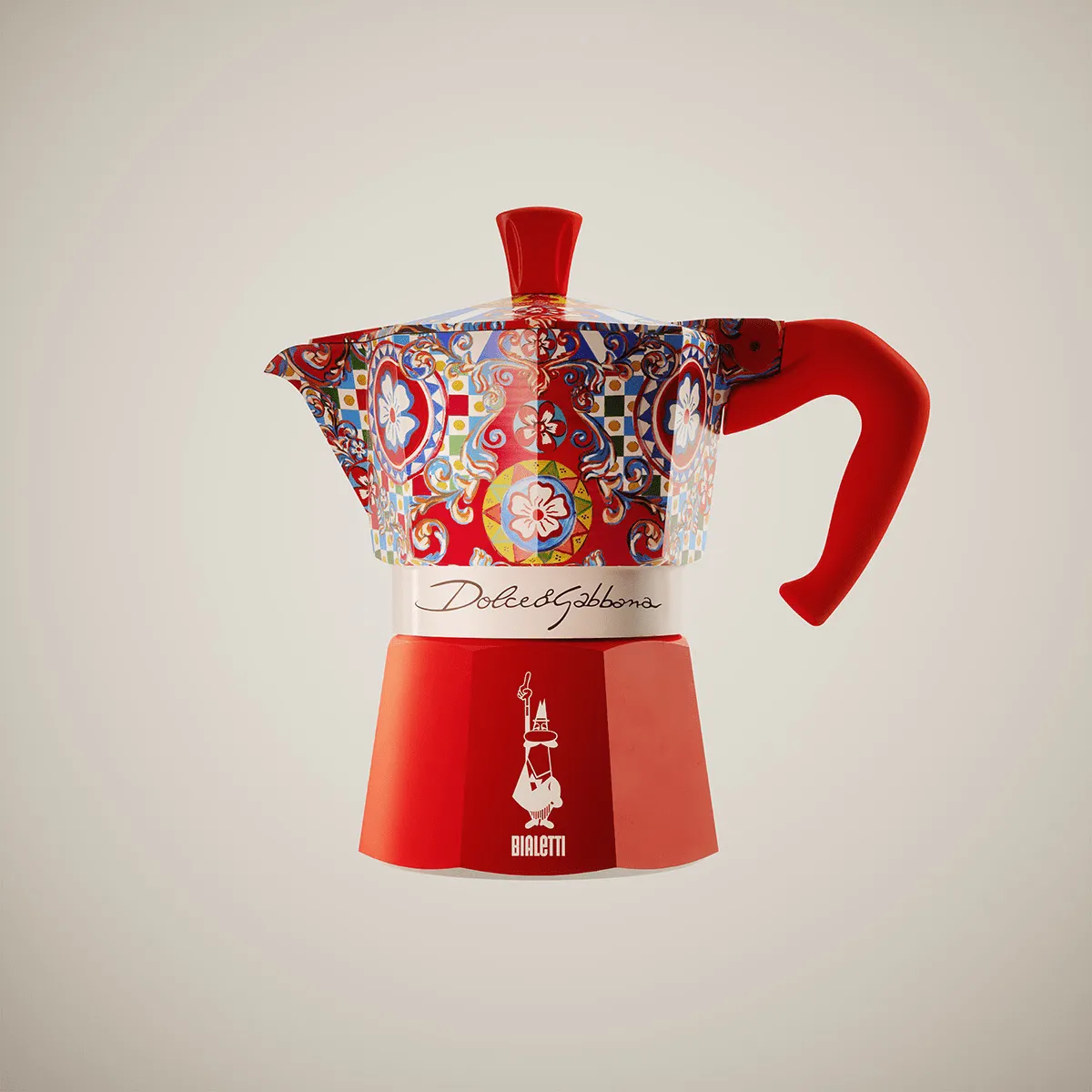 Bialetti x Dolce & Gabbana Espressokocher, Sicilian cart, 3 Tassen Bialetti