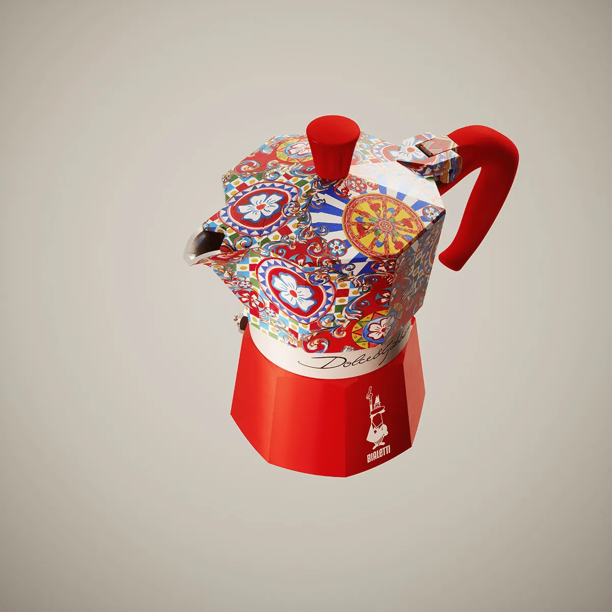 Bialetti x Dolce & Gabbana Espressokocher, Sicilian cart, 3 Tassen Bialetti