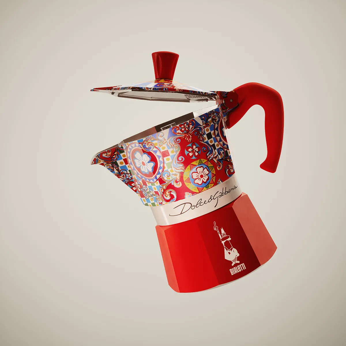 Bialetti x Dolce & Gabbana Espressokocher, Sicilian cart, 3 Tassen Bialetti