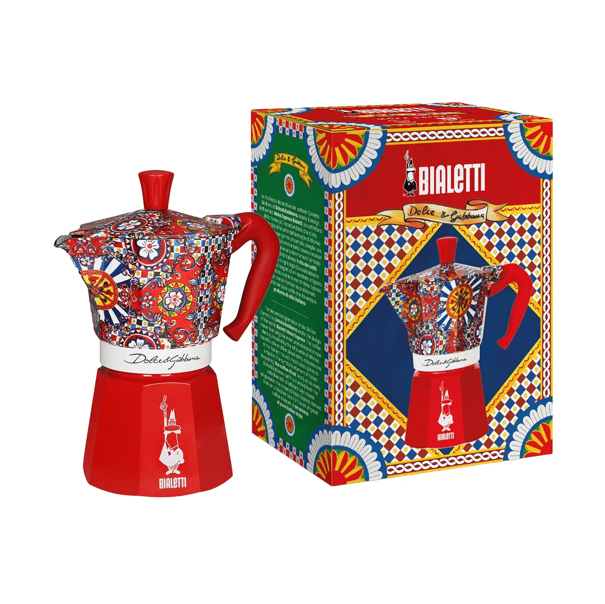 Bialetti x Dolce & Gabbana Espressokocher, Sicilian cart, 6 Tassen Bialetti