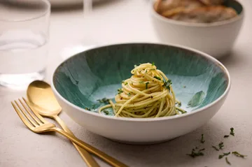 Bitz Pastaschale Gastro Ø20 cm - Weiß-Grün - Bitz