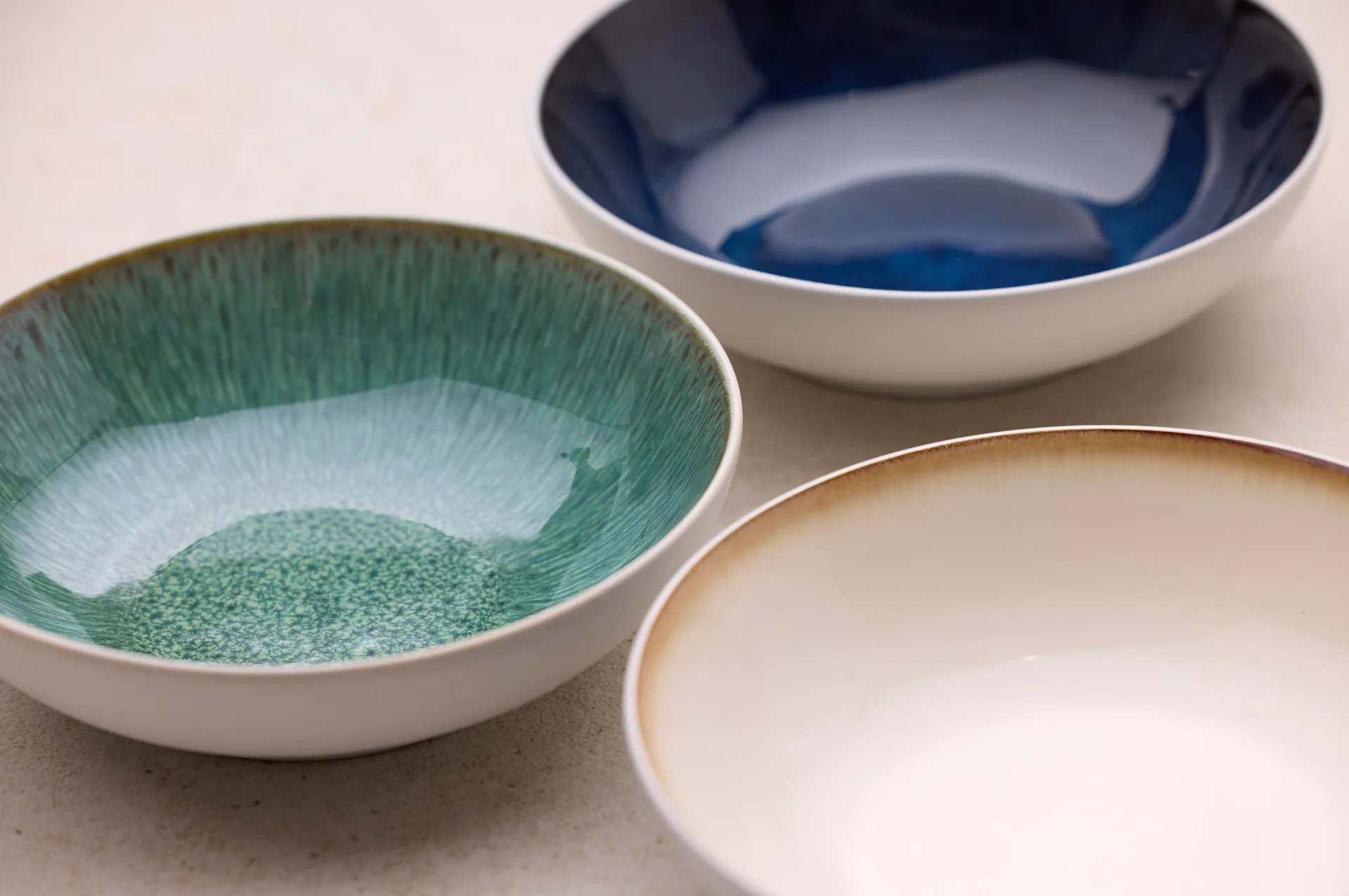 Bitz Pastaschale Gastro Ø20 cm, Weiß-Grün Bitz