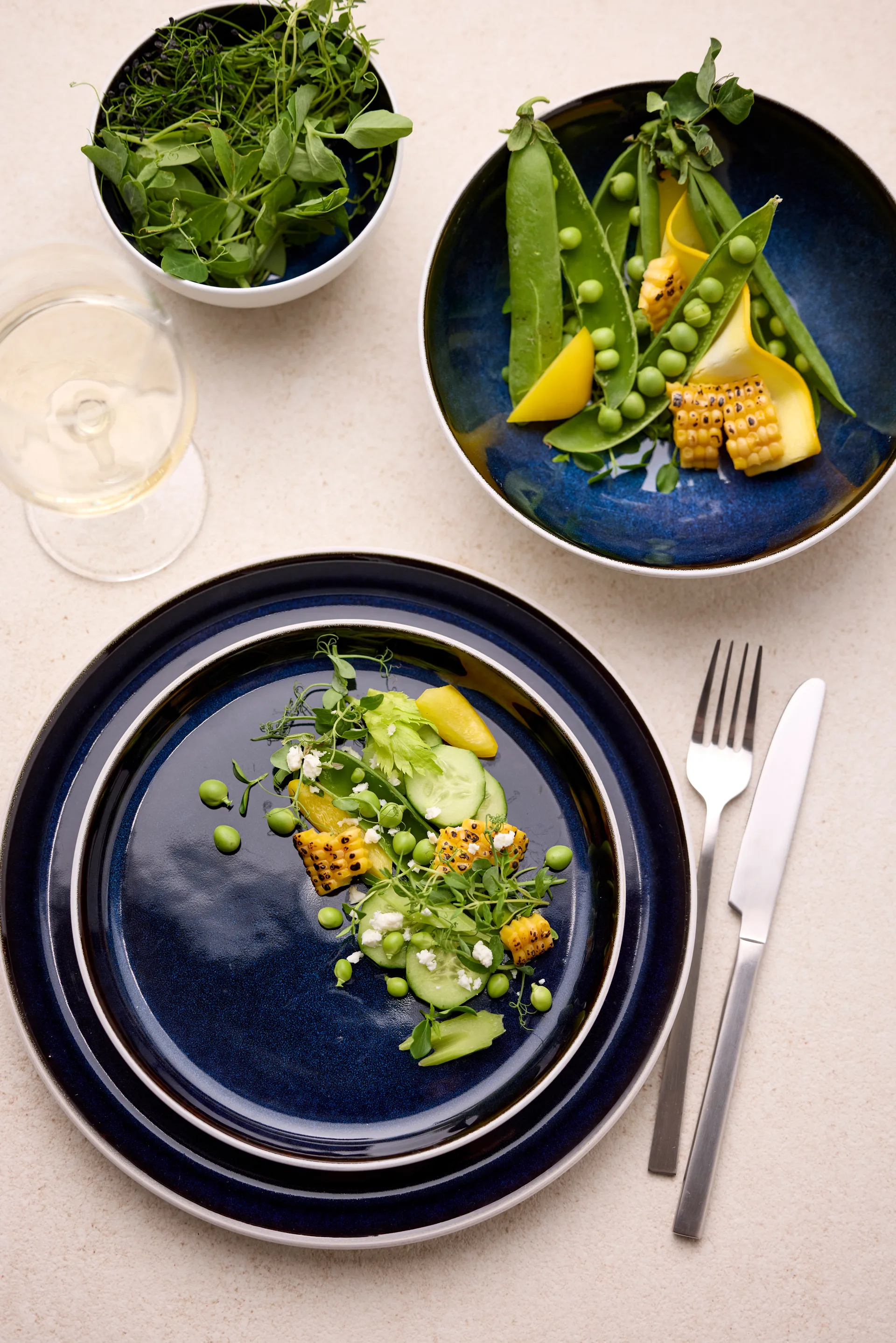 Bitz Schale Gastro Ø12 cm, Weiß-Dunkelblau Bitz