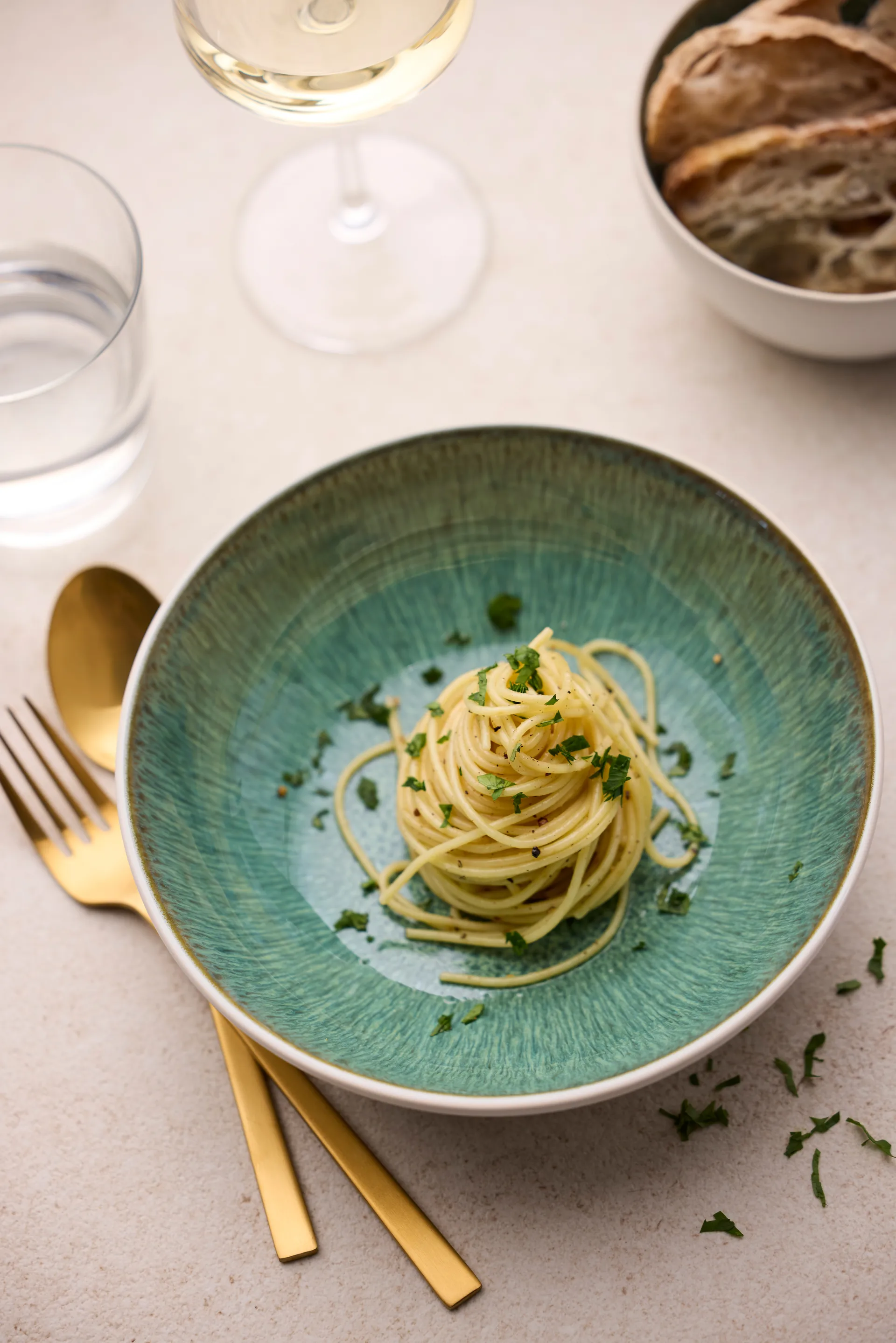 Bitz Schale Gastro Ø12 cm, Weiß-Grün Bitz