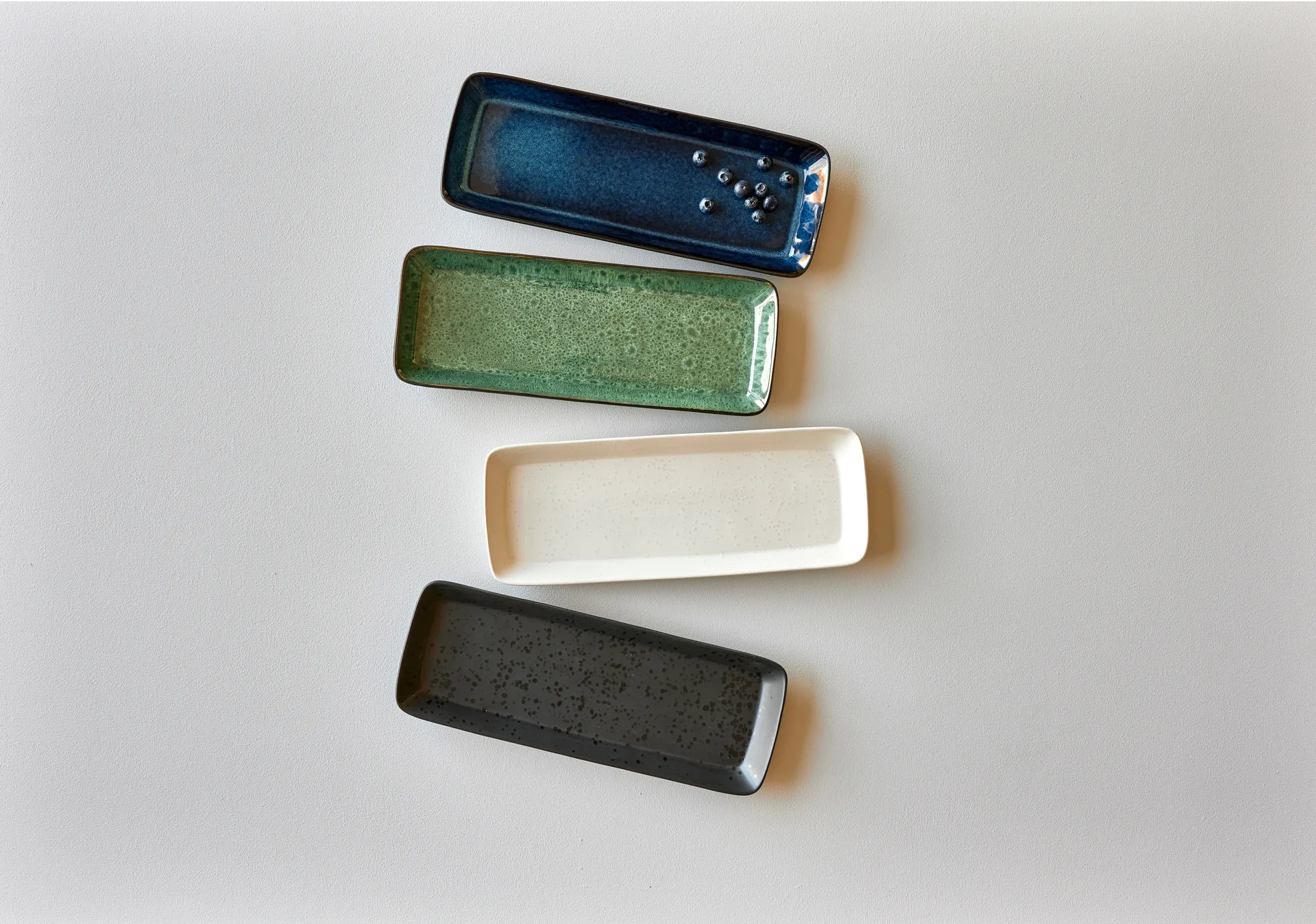 Bitz Servierteller 38x14 cm, Schwarz-grün Bitz