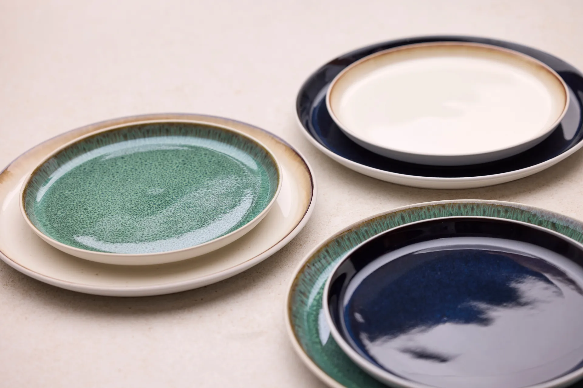 Bitz Teller Gastro Ø 27cm, Weiß-dunkelblau Bitz