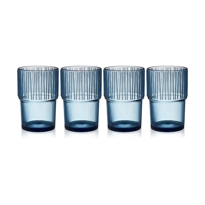 Kusintha Caféglas 38 cl 4er Pack, Blue Bitz