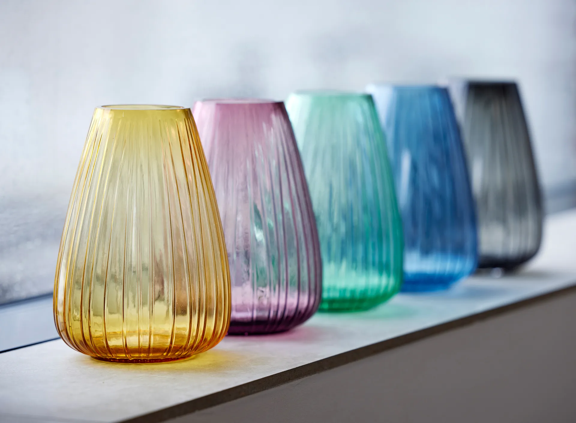 Kusintha Vase 22cm, Blau Bitz