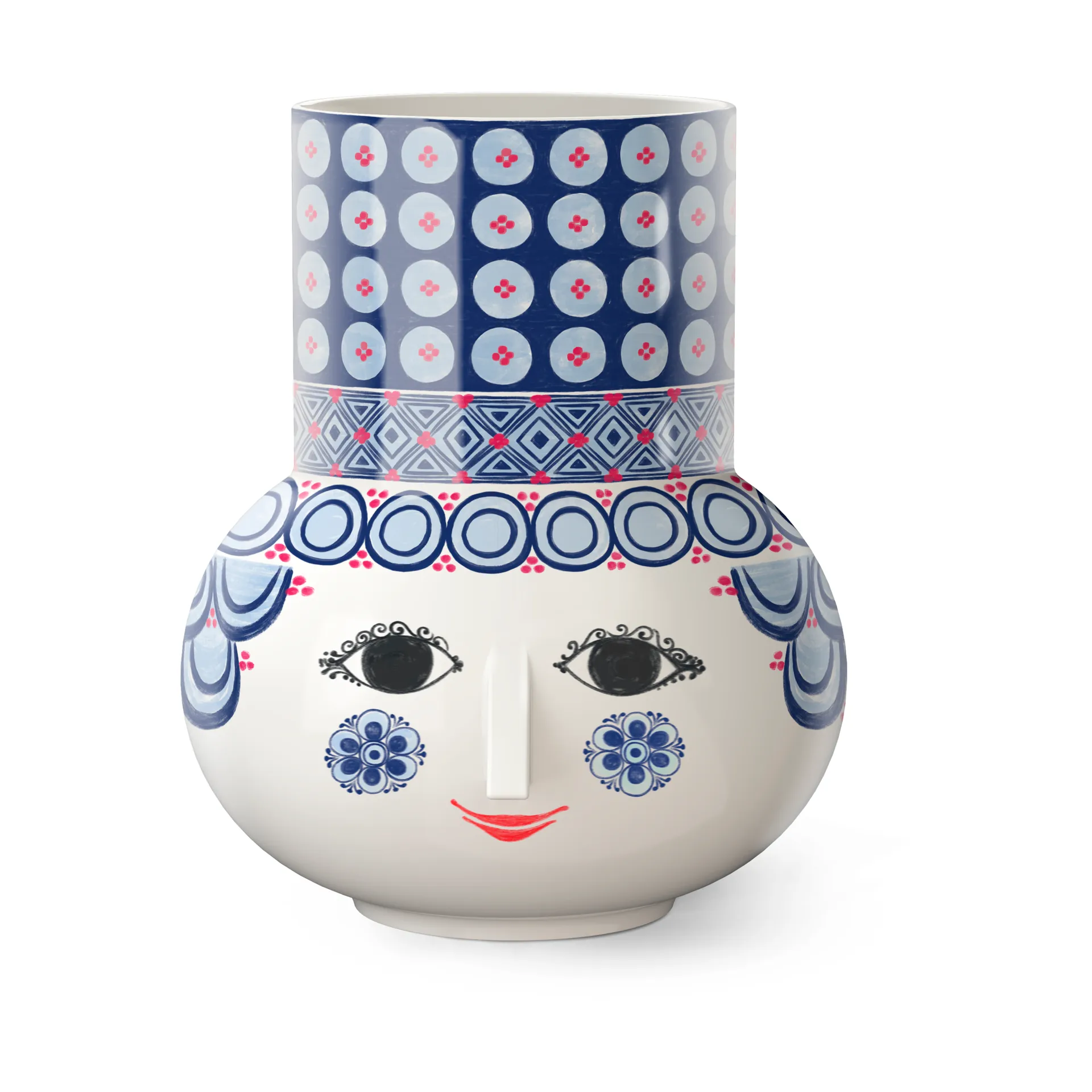 Olga Vase 20 cm, Blau Bjørn Wiinblad