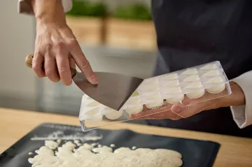 Blomsterbergs Schokoladenschaber - Eiche-Edelstahl - Blomsterbergs