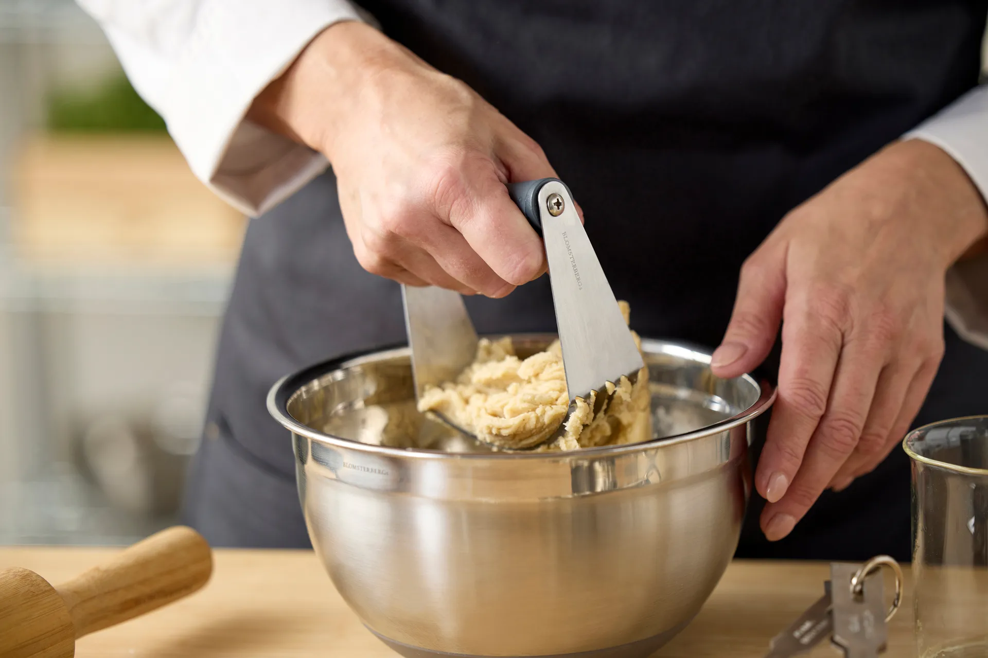 Mischschüssel mit Silikonboden latte, 3 Liter Blomsterbergs