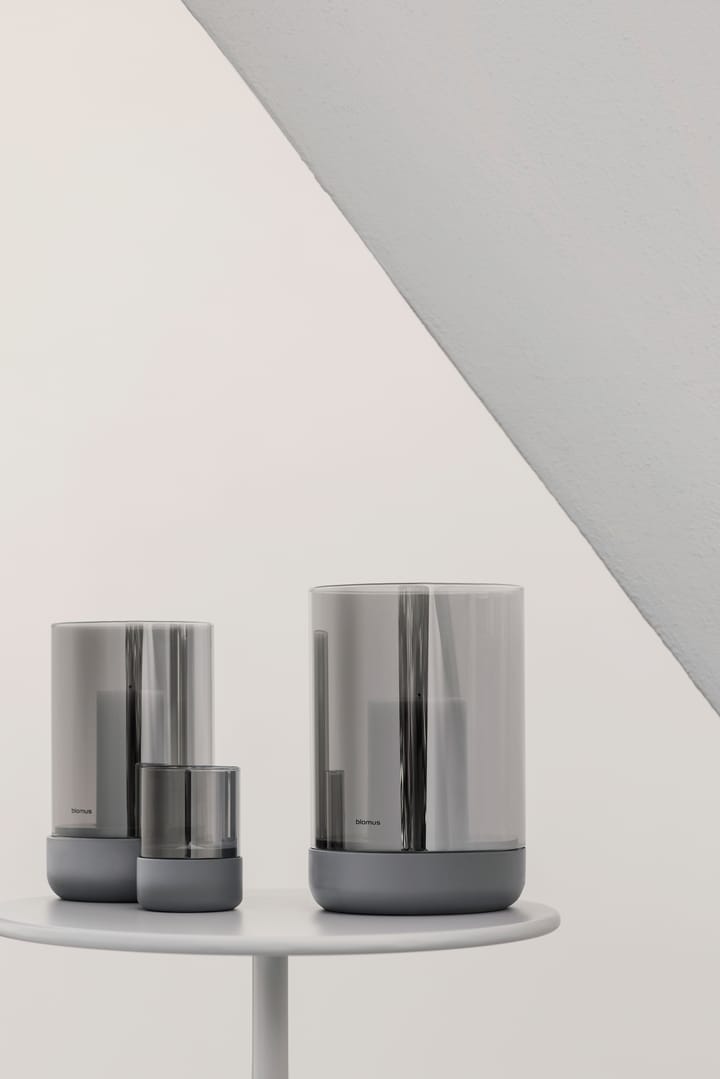 Calma Windlicht Ø15cm, Gray-smoke blomus