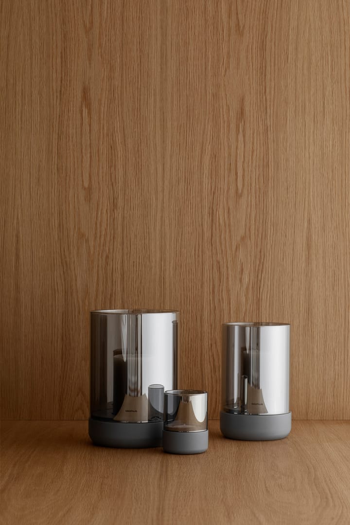 Calma Windlicht Ø15cm, Gray-smoke blomus