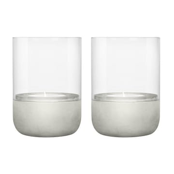 Calma Windlicht Ø7cm 2er Pack - Light grey - blomus