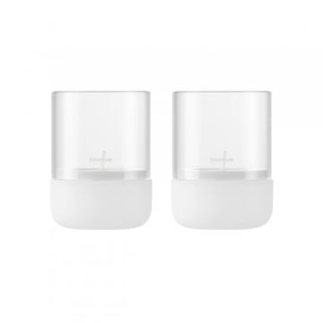 Calma Windlicht Ø7cm 2er Pack - Lily white - blomus