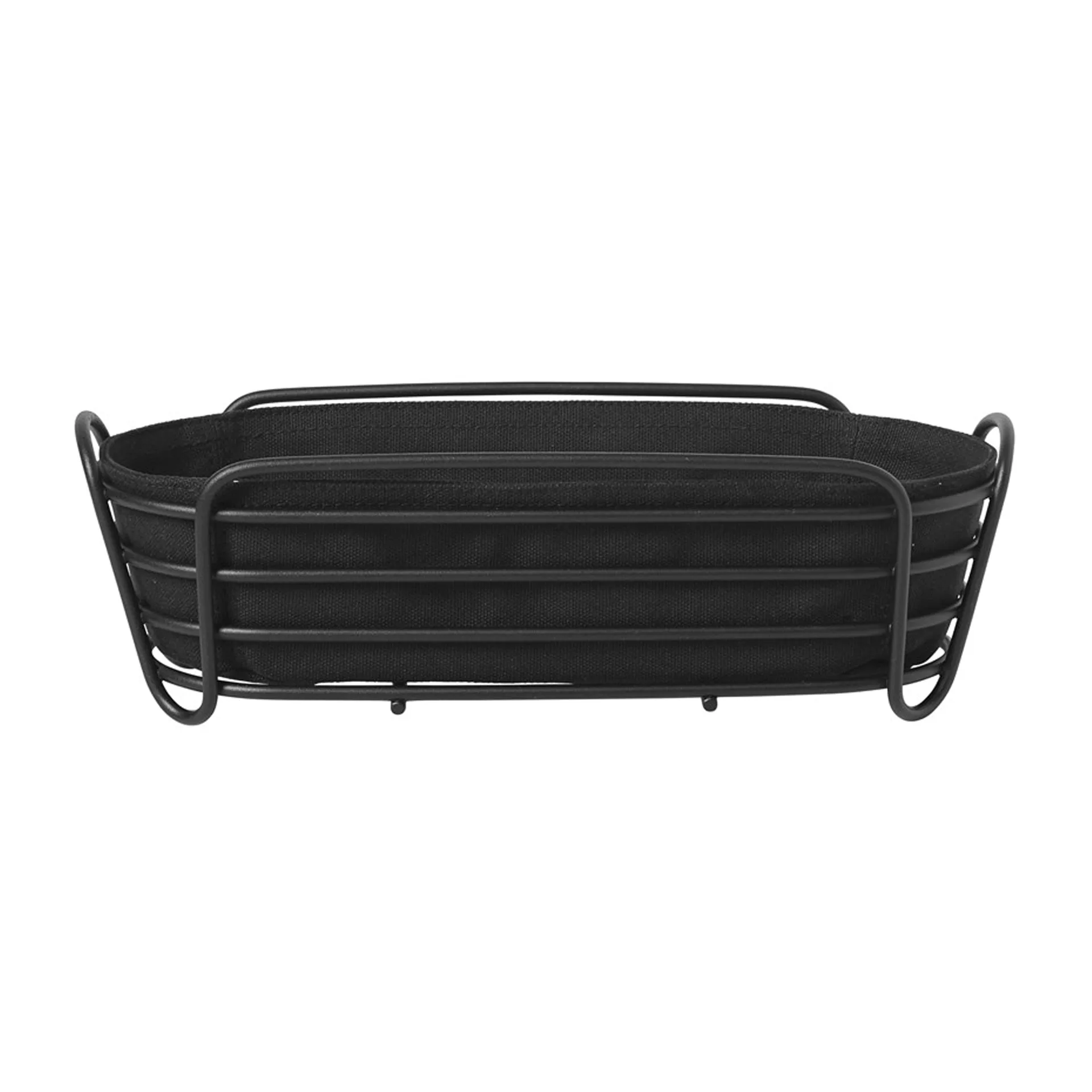 Delara Brotkorb oval 32cm, Schwarz blomus