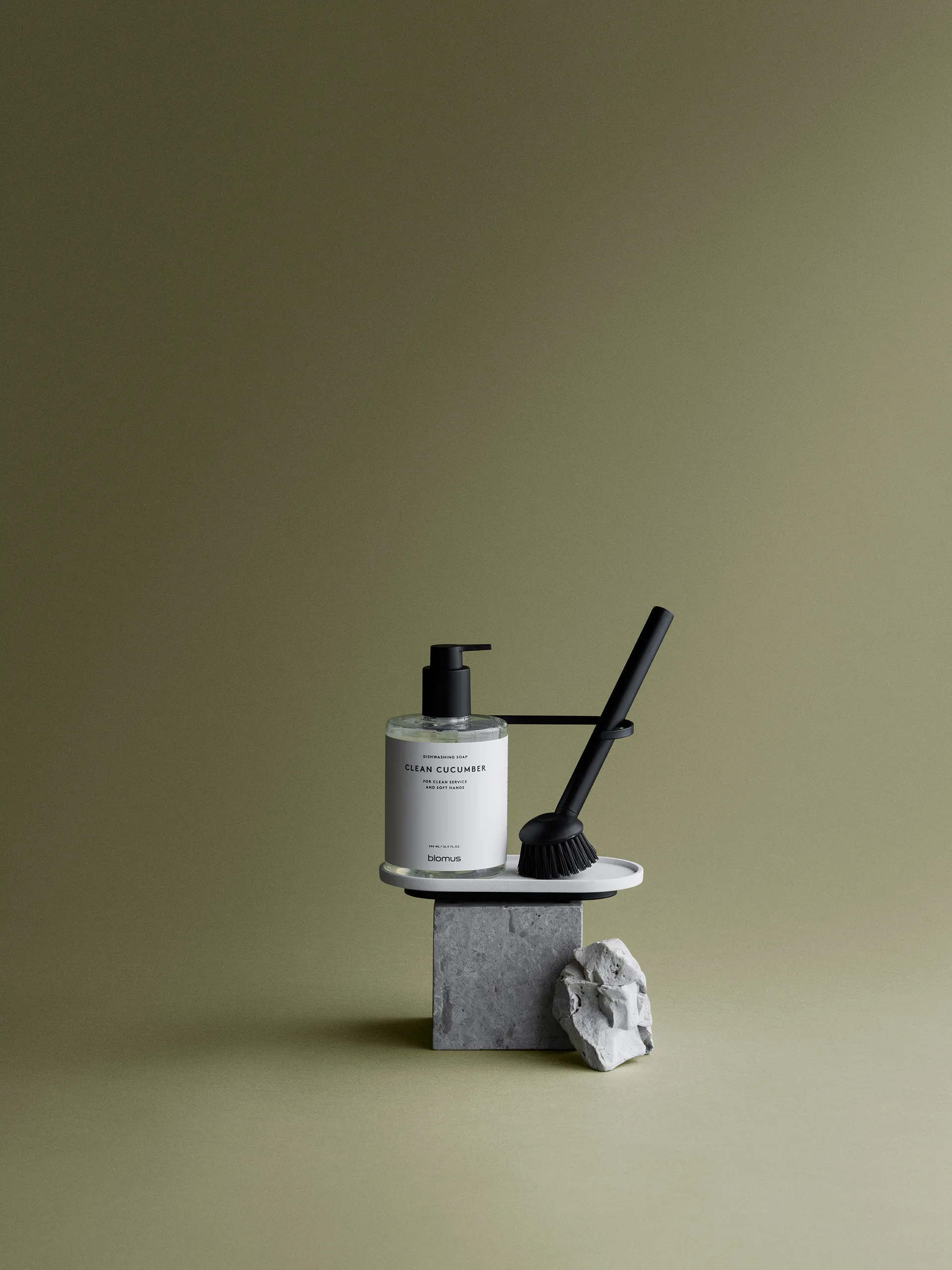 Dhuva Spülbürsten- und Seifenhalter, Lily White blomus