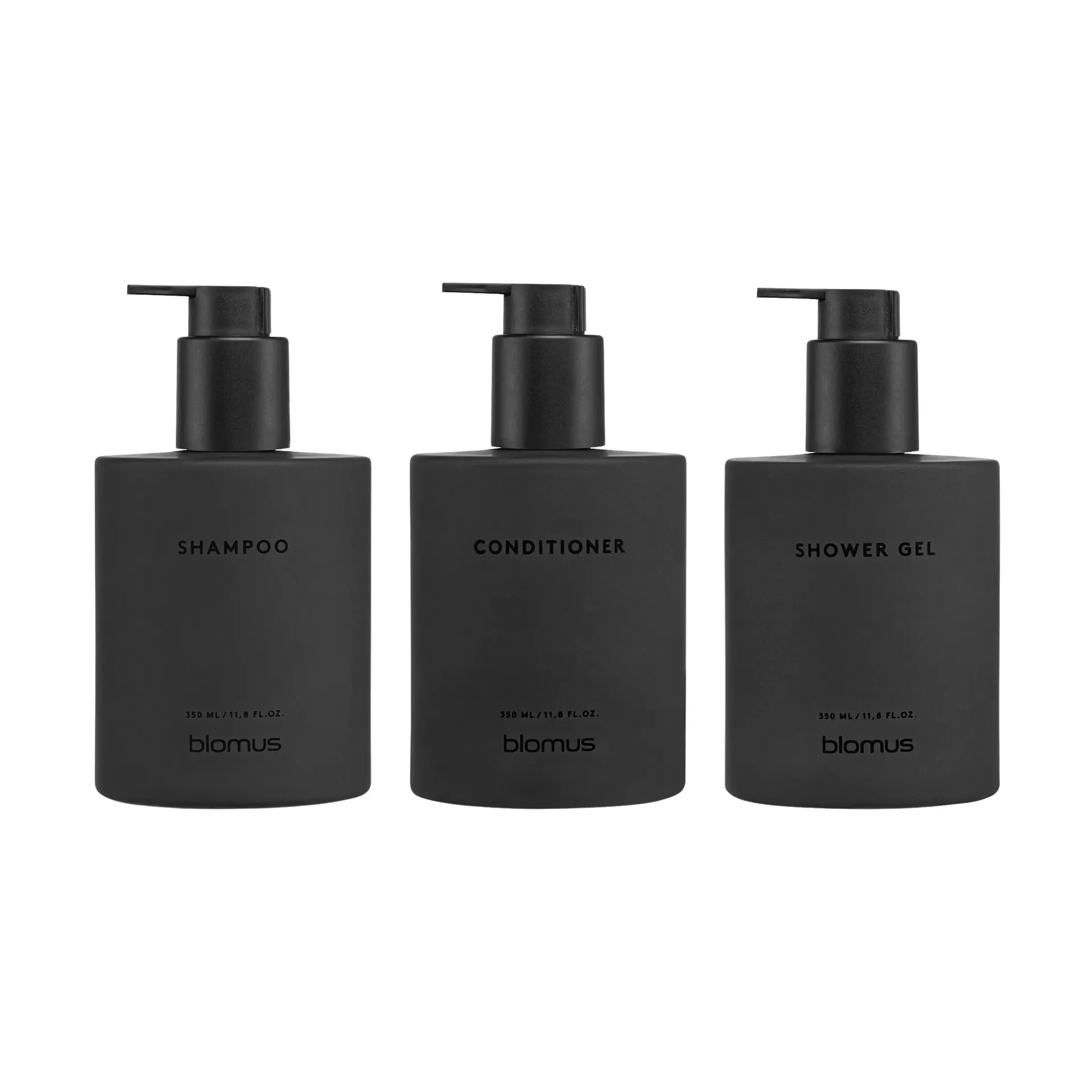 Kirei Glasflaschen inkl. Wandhalterung 3er-Pack, Smoke, leimmontiert blomus