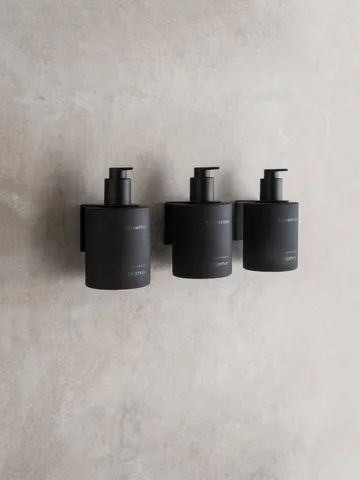 Kirei Glasflaschen inkl. Wandhalterung 3er-Pack - Smoke, leimmontiert - blomus