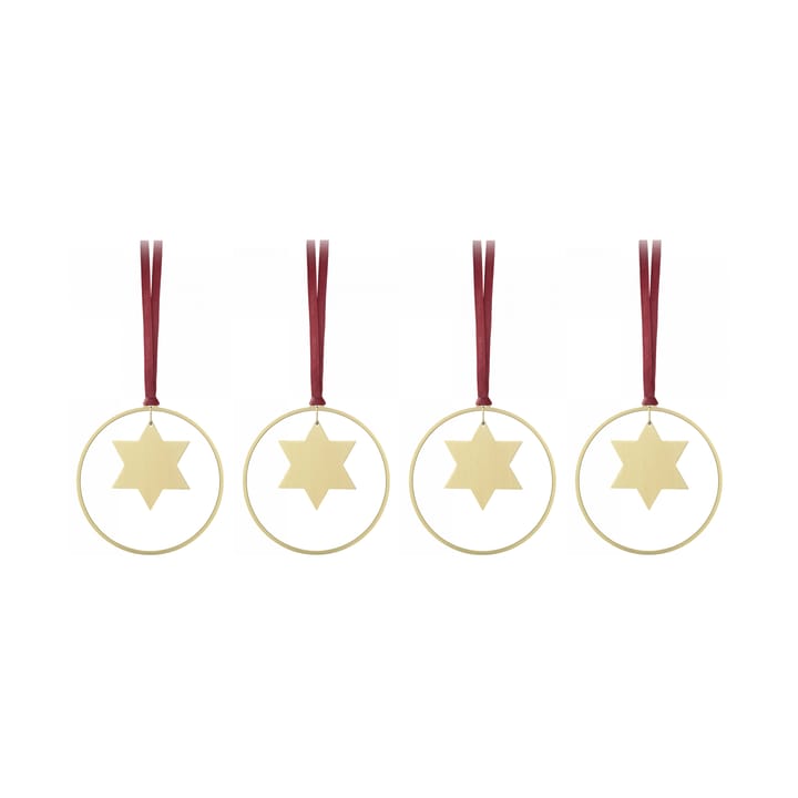 KITAI Weihnachtsanhänger 8,5 cm 4er Pack, Stars blomus
