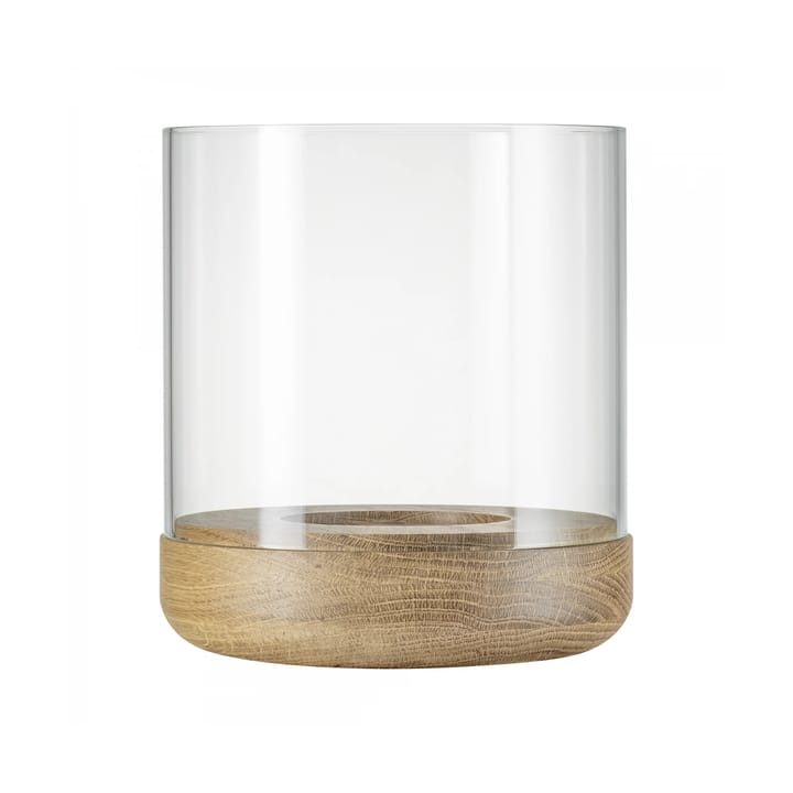 Lanto lanterna Windlicht XL Ø26,5cm, Transparent-oak blomus