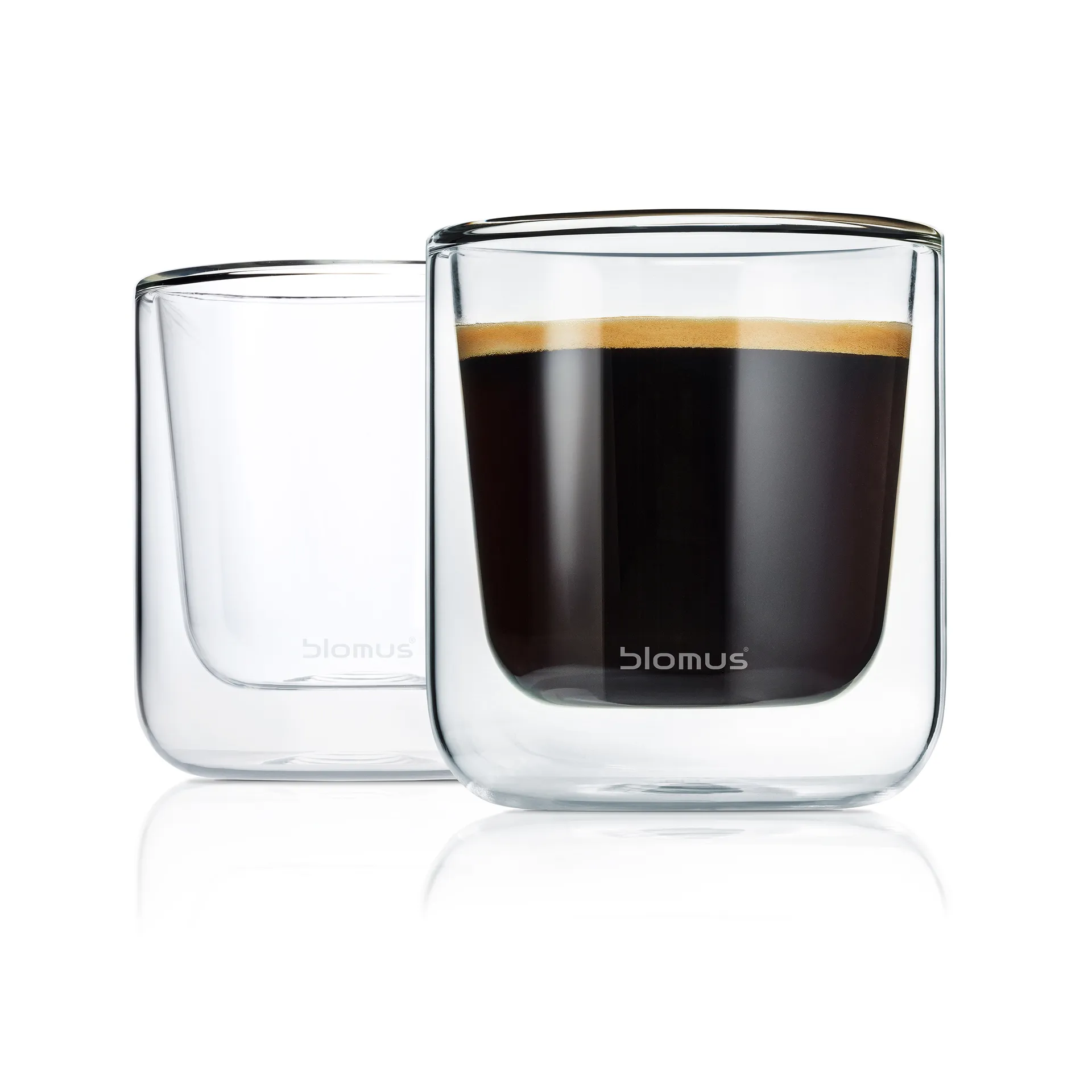 Nero isolierendes Kaffeeglas 2er Pack, Klar blomus