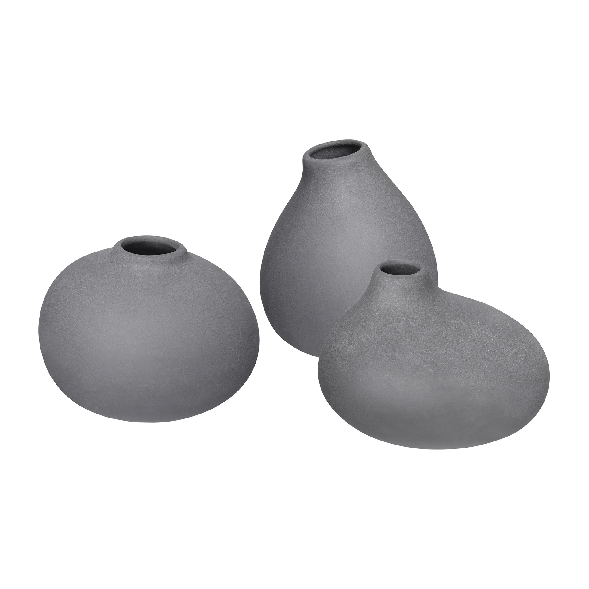 Nona Vase 3er Pack, Pewter blomus