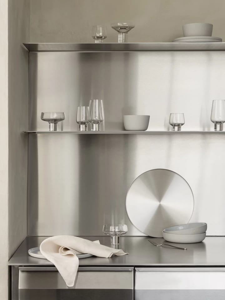 PEASY Tablett L Ø38 cm, Stainless steel blomus